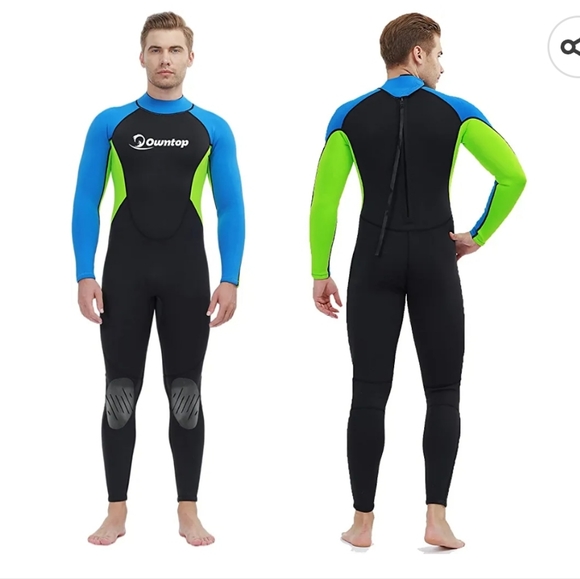 Wenlia Swim Wetsuit For Men3mm Thermal Neoprene Wet Suits Back Zip